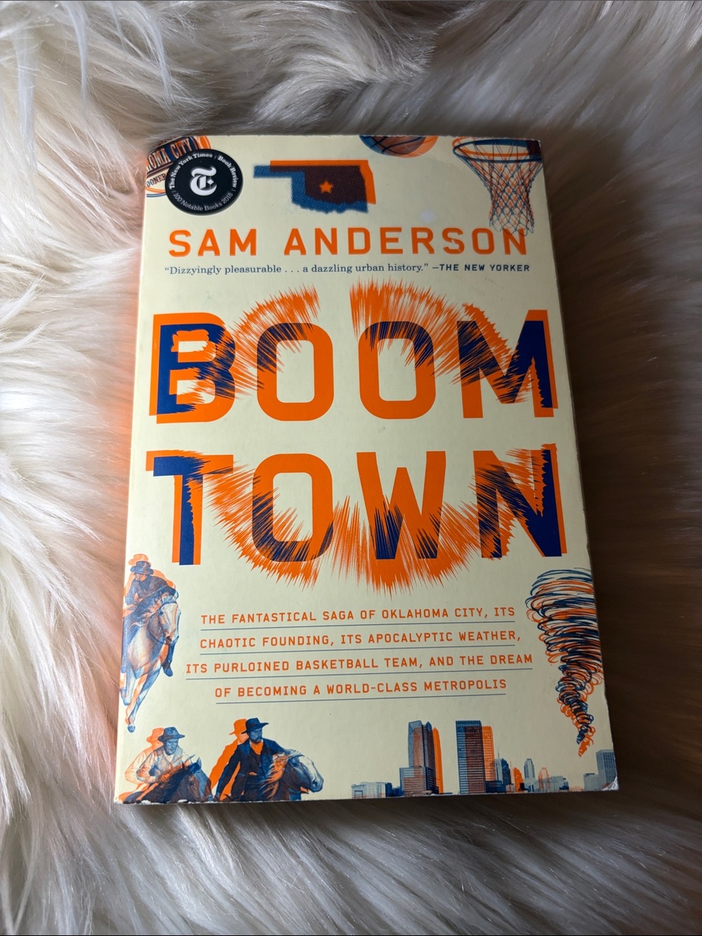 📚 3 for $15 📚 
Sam Anderson "Boom Town" Paperback Book - Cream and Orange Cover
